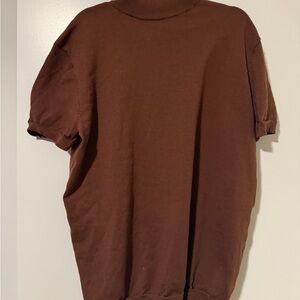 Men's Brown Mockneck Shirt
